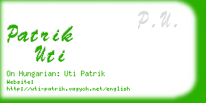 patrik uti business card